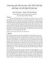 DSpace at VNU: Giáo dục giới tính cho học sinh THCS Hà Nội phù hợp với tuổi dậy thì hiện nay