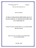 Xử phạt vi phạm hành chính trong quản lý ngành, nghề đầu tư kinh doanh có điều kiện về an ninh trật tự (tt)