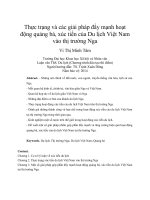 DSpace at VNU: Thực trạng và các giải pháp đẩy mạnh hoạt động quảng bá, xúc tiến của Du lịch Việt Nam vào thị trường Nga