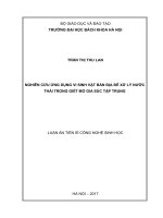 Nghiên cứu ứng dụng vi sinh vật bản địa để xử lý nước thải trong giết mổ gia súc tập trung (LA tiến sĩ)
