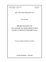 Cải cách thủ tục hành chính tư pháp tại tòa án nhân dân tỉnh Kiên Giang (LV thạc sĩ)
