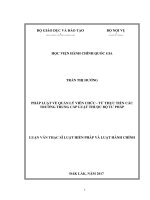 Pháp luật về quản lý viên chức, từ thực tiễn các trưởng trung cấp luật Bộ Tư Pháp (LV thạc sĩ)