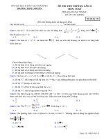 Đề thi thử môn Toán 2018 THPT quốc gia lần 2 Trường THPT Chuyên Thái Bình 