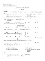 600 câu trắc nghiệm chuyên đề mũ và logarit có đáp án 2018