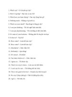 các câu hỏi thông dụng trong tiếng anh