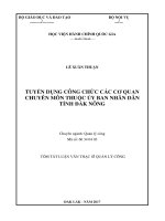 Tuyển dụng công chức các cơ quan chuyên môn thuộc UBND tỉnh Đăk Nông (tt)