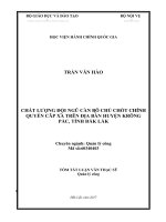 Chất lượng đội ngũ cán bộ chủ chốt chính quyền cấp xã trên địa bàn huyện Krông Pắc, tỉnh Đăk Lăk (tt)