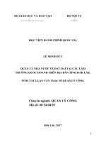 Quản lý nhà nước về đất đai tại các lâm trường quốc doanh trên địa bàn tỉnh Đăk Lăk (tt)