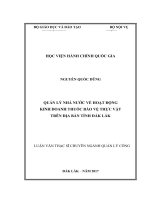 Quản lý nhà nước về hoạt động kinh doanh thuốc bảo vệ thực vật trên địa bàn tỉnh Đăk Lăk (LV thạc sĩ)