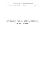 Quy định an toàn và kế hoạch phòng chống tràn đổ