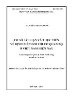 Cơ sở lý luận và thực tiễn về định biên đối với cơ quan bộ ở Việt Nam hiện nay (tt)