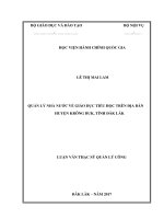 Quản lý nhà nước về giáo dục tiểu học trên địa bàn huyện Krông Buk, tỉnh Đăk Lăk (LV thạc sĩ)