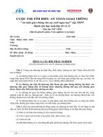 Đáp án cuộc thi an toàn giao thông cho nụ cười ngày mai cấp THPT năm học 2017   2018 