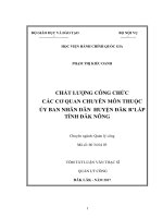 Chất lượng công chức trong các cơ quan chuyên môn thuộc UBND huyện Đăk RLấp tỉnh Đăk Nông (tt)