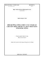 Bồi dưỡng công chức các cơ quan chuyên môn thuộc UBND tỉnh Đăk Nông (tt)