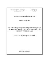 Tổ chưc thực hiện giáo dục pháp luật tại các trường trung cấp chuyên nghiệp trên địa bàn tỉnh Đăk Lăk (LV thạc sĩ)