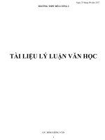 Li luan VHE TAI  CHU e  TU TUONG  y NGHIA VA GIA TRI CUA TAC PHAM VAN HOC