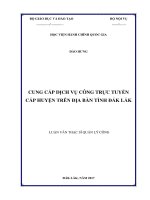 Cung cấp dịch vụ công trực tuyến cấp huyện trên địa bàn tỉnh Đăk Lăk (LV thạc sĩ)