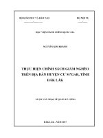 Thực hiện chính sách giảm nghèo trên địa bàn huyện Cư MGar, tỉnh Đăk Lăk (LV thạc sĩ)