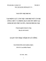 Tạo động lực làm việc cho đội ngũ cán bộ công chức và phòng ban chuyên môn tại UBND huyện Phú Xuyên, thành phố Hà Nội (tt)