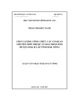 Chất lượng công chức trong các cơ quan chuyên môn thuộc UBND huyện Đăk RLấp tỉnh Đăk Nông (LV thạc sĩ)