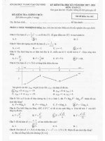 Đề kiểm tra học kỳ 1 Toán 12 năm học 2017 – 2018 Sở GD và ĐT Tây Ninh 