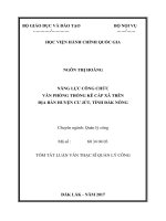 Năng lực công chức văn phòng thống kê cấp xã trên địa bàn huyện Cư Jút, tỉnh Đăk Nông (tt)