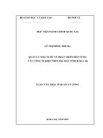 Quản lý nhà nước về phát triển bền vững cây công nghiệp trên địa bàn tỉnh Đăk Lăk (LV thạc sĩ)