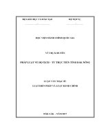 Pháp luật về hộ tịch  Từ thực tiễn tỉnh Đắk Nông (LV thạc sĩ)