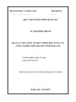 Quản lý nhà nước về phát triển bền vững cây công nghiệp trên địa bàn tỉnh Đăk Lăk (tt)