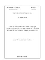 Đánh giá công chức dựa trên năng lực tại các cơ quan chuyên môn thuộc UBND thành phố Buôn Ma Thuột, tỉnh Đăk Lăk (LV thạc sĩ)