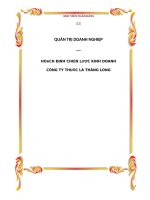 hoạch định chiến lược kinh doanh công ty thuốc lá thăng long 