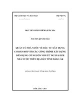 Quản lý nhà nước về đầu tư xây dựng cơ bản đối với các công trình xây dựng dân dụng có nguồn vốn từ ngân sách nhà nước trên địa bàn tỉnh Đăk Lăk (LV thạc sĩ)