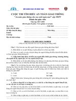 Đáp án cuộc thi an toàn giao thông cho nụ cười ngày mai dành cho giáo viên cấp THPT năm học 2017 2018 