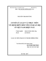 Cơ sở lý luận và thực tiễn về định biên đối với cơ quan bộ ở Việt Nam hiện nay (LA tiến sĩ)