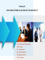 Thuyết trình phát hành cổ phiếu và sự giám sát của nhà đâu tư 