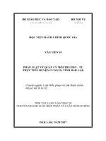 Pháp luật về quản lý môi trường  từ thực tiễn tỉnh Cư Kuin, tỉnh Đăk Lăk (tt)