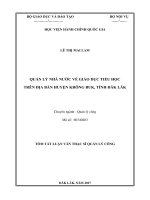 Quản lý nhà nước về giáo dục tiểu học trên địa bàn huyện Krông Buk, tỉnh Đăk Lăk (tt)