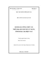 Đánh giá công chức xã, trên địa bàn huyện Cư Kuin, tỉnh Đăk Lăk hiện nay (tt)