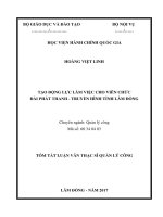 Tạo động lực làm việc cho viên chức đài phát thanh  truyền hình tỉnh Lâm Đồng (tt)