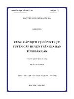 Cung cấp dịch vụ công trực tuyến cấp huyện trên địa bàn tỉnh Đăk Lăk (tt)
