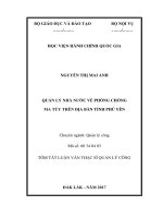 Quản lý nhà nước về phòng chống ma túy trên địa bàn tỉnh Phú Yên (tt)