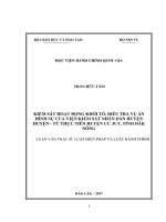 Kiểm sát hoạt động khởi tố, điều tra vụ án hình sự của VKSND cấp huyện  từ thực tiễn huyện Cư Jut, tỉnh Đăk Nông (LV thạc sĩ)