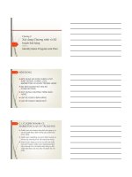 XÂY DỰNG CHƯƠNG TRÌNH VÀ KẾ HOẠCH BÁN HÀNG