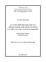 Tư tưởng triết học khoa học của thomas samuel kuhn trong tác phẩm “cấu trúc các cuộc cách mạng khoa học tt