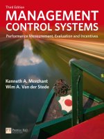 Management control systems performance measurement evaluation and incentives 3rd by merchant