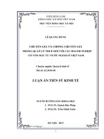 Chuyển giá và chống chuyển giá trong quản lý thuế đối với các doanh nghiệp có vốn đầu tư nước ngoài ở việt nam