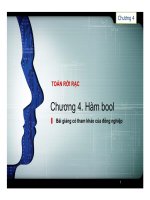 TOÁN RỜI RẠC, Chương 4. Hàm bool