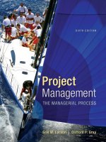 Project management the managerial process 6th by lason gray