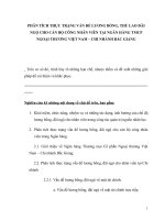 Phân tích thực trạng vấn đề lương bổng, thù lao đãi ngộ cho cán bộ công nhân viên tại ngân hàng TMCP ngoại thương việt nam – chi nhánh bắc giang 